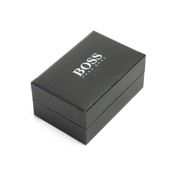 Hugo Boss Circular Silver Textured Cufflinks - Picture 2 of 2